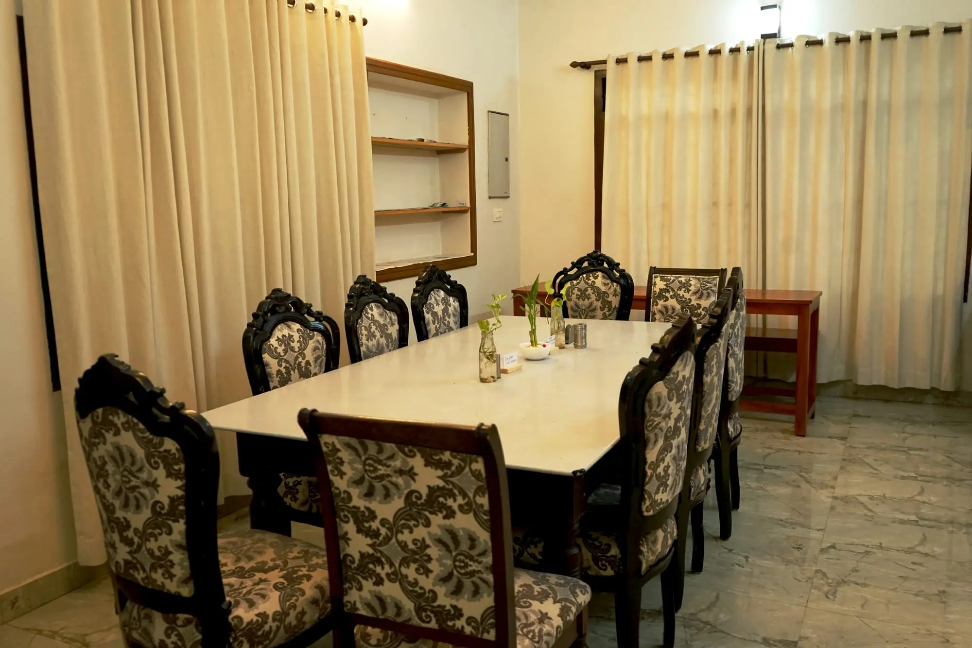 Dining area with seating for 10