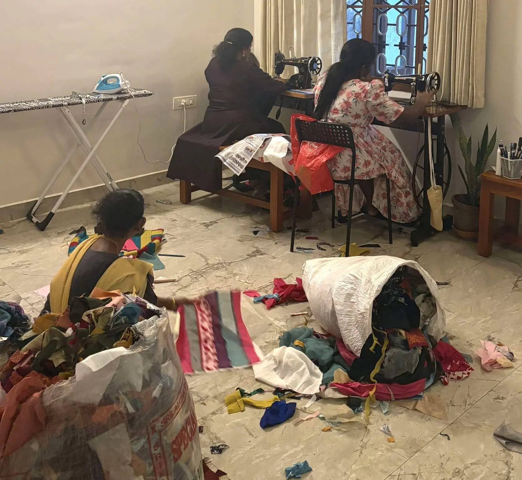 Fabric bound for landfill was collected from tailor shops