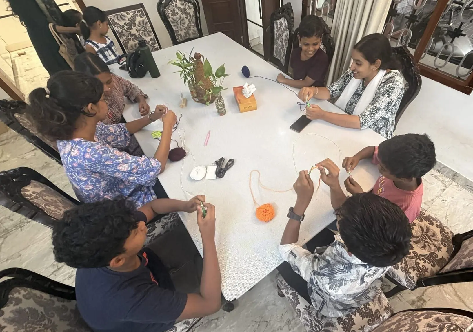 A craft session for children ran again