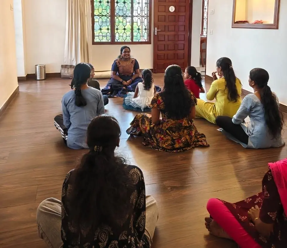 Twenty-five students finished a long Bharatanatyam session