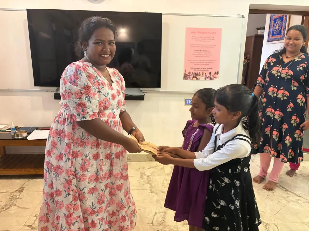 The dance faculty's birthday was celebrated after class