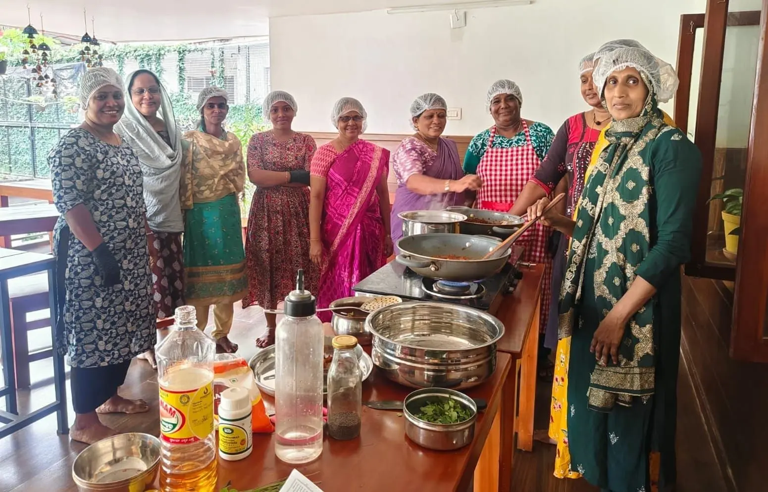 The cooking class made Pidiyum Kozhiyum