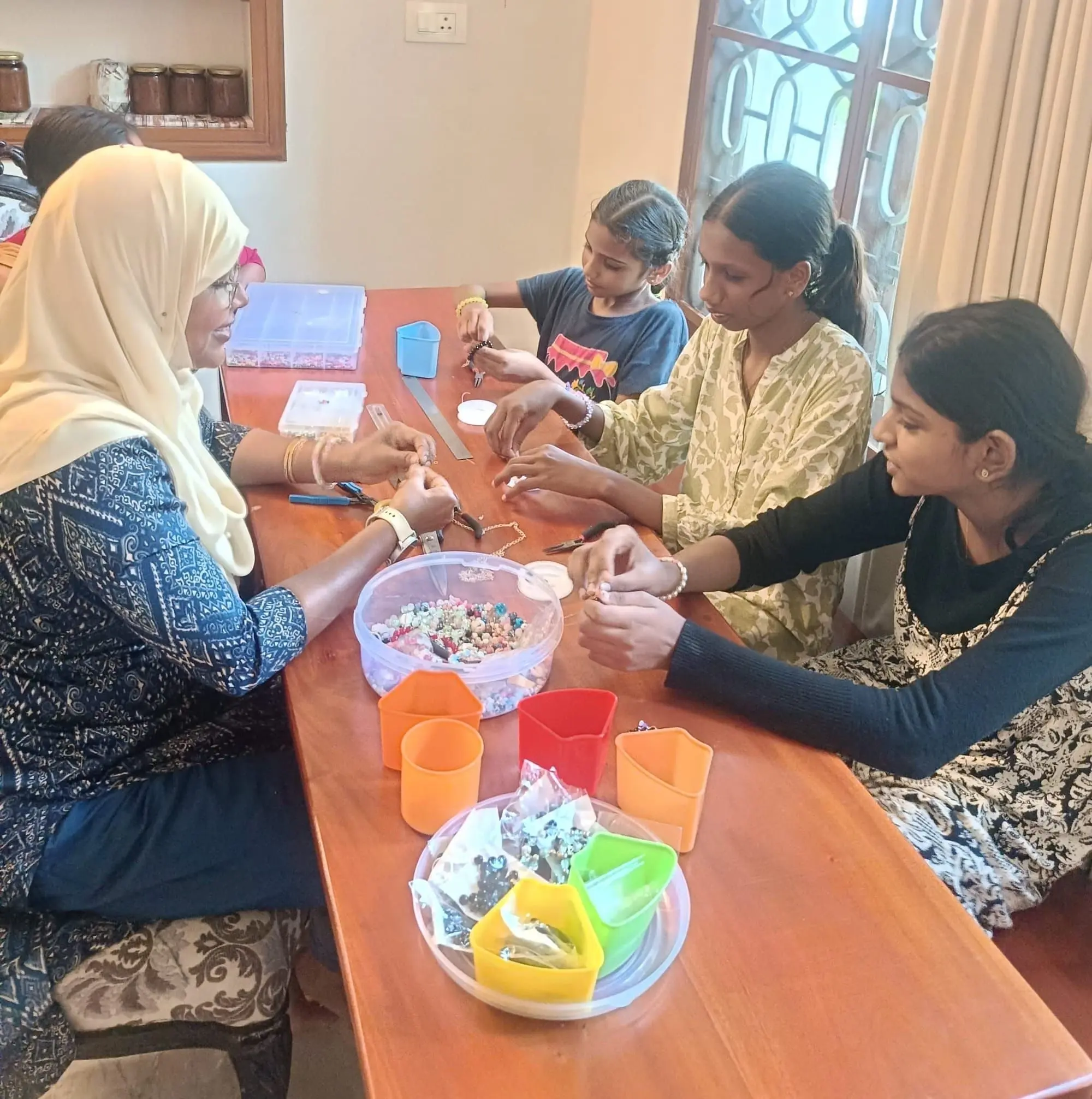 Beading was shown as a possible way to earn