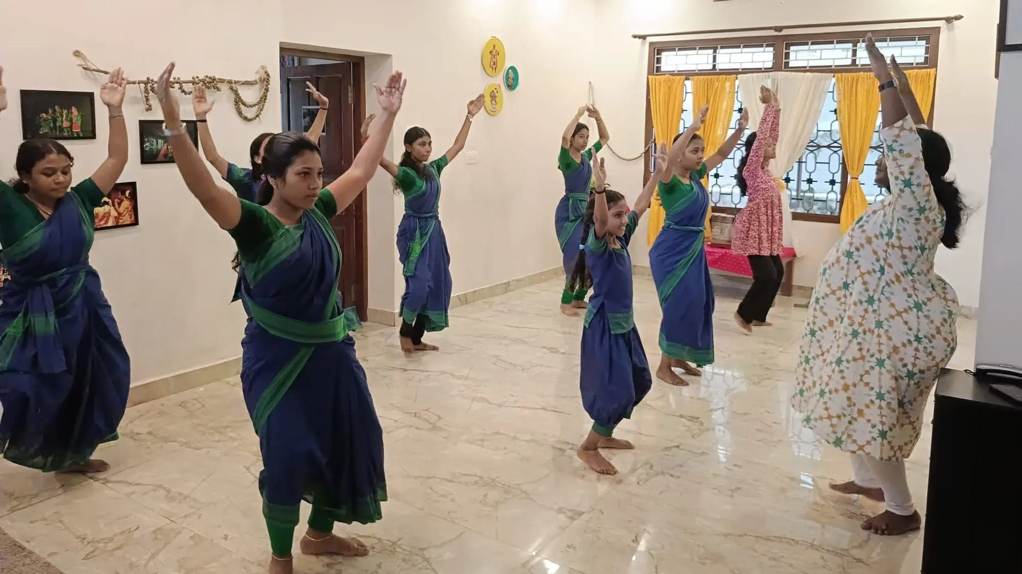 The community dance class met to practise together
