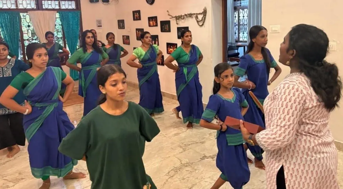 Thudippu students practised for their first stage show