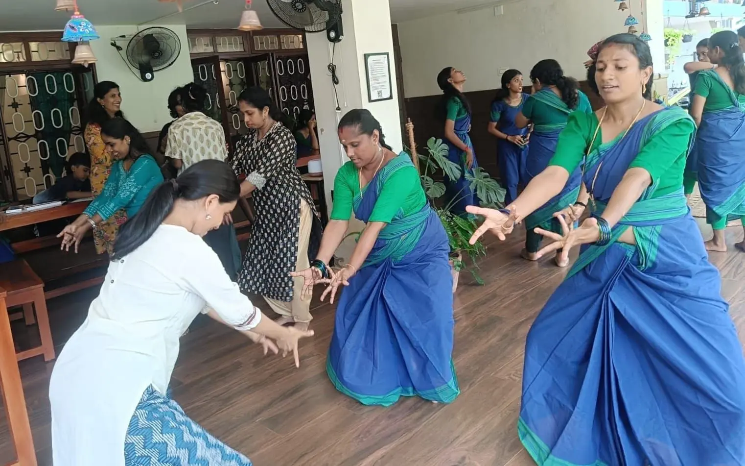 New steps learned at the community dance class