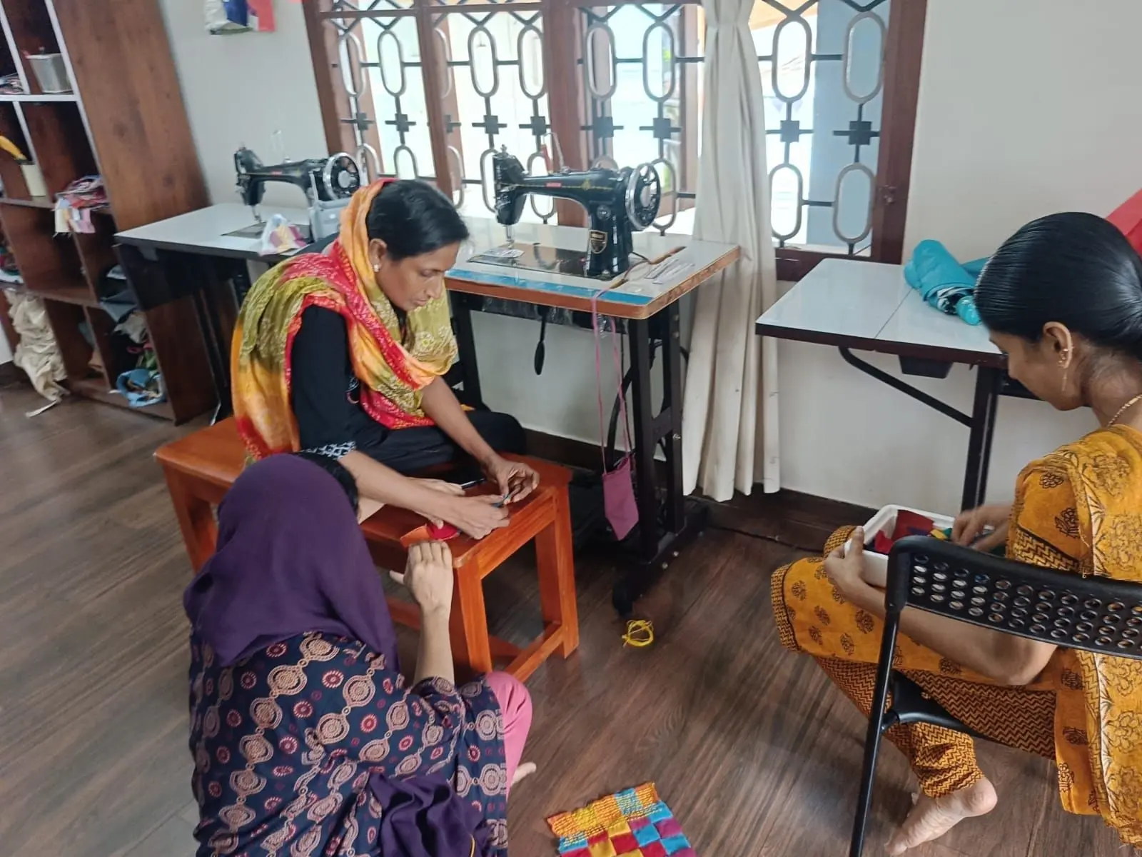 Pattern-Guided Strip Assembly and Kantha Embroidery 