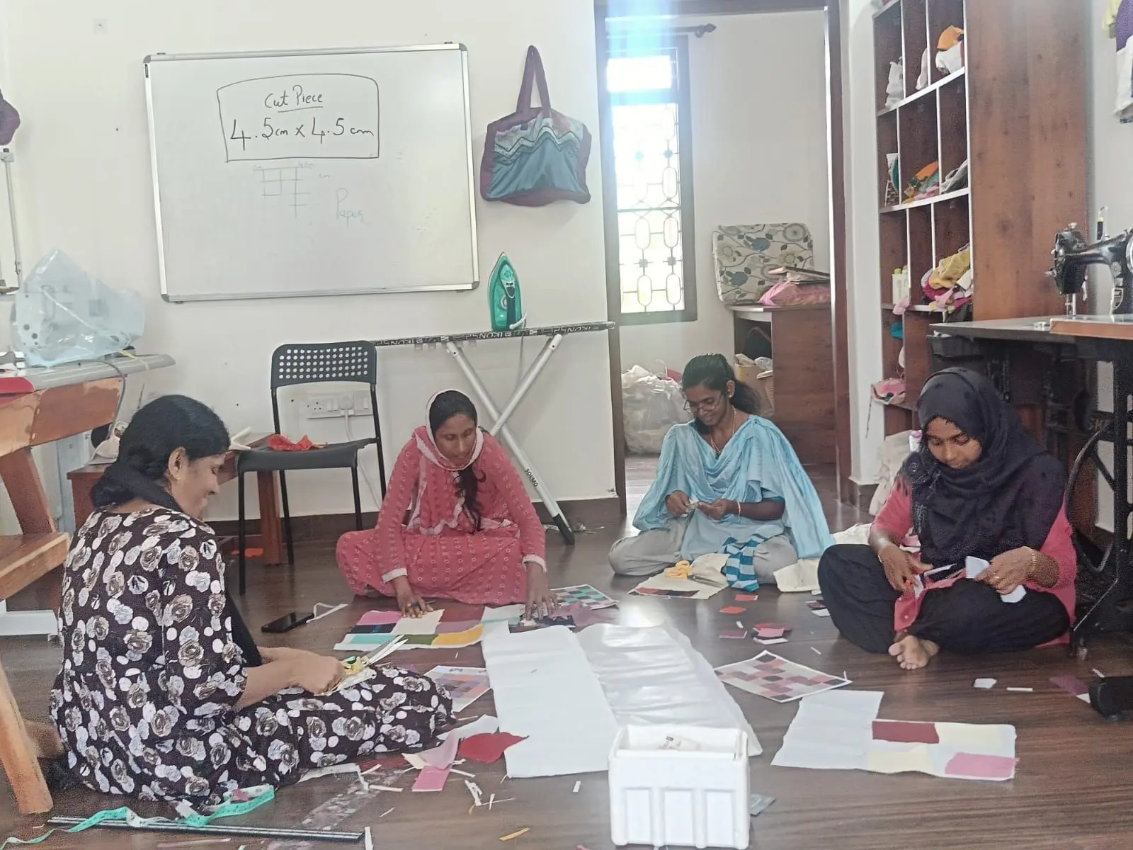 Precision cutting and Kantha joining techniques